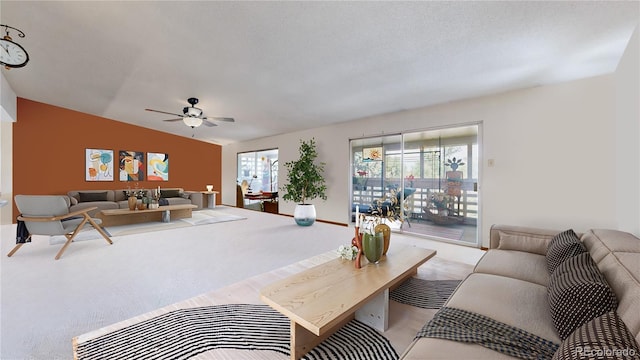 775 S Alton Way Unit 3D, Denver, CO 80247 - living area featuring a ceiling fan