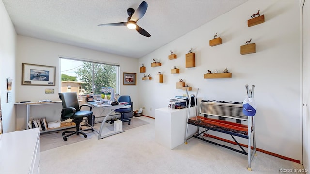 775 S Alton Way Unit 3D, Denver, CO 80247 - home office with a ceiling fan and light carpet