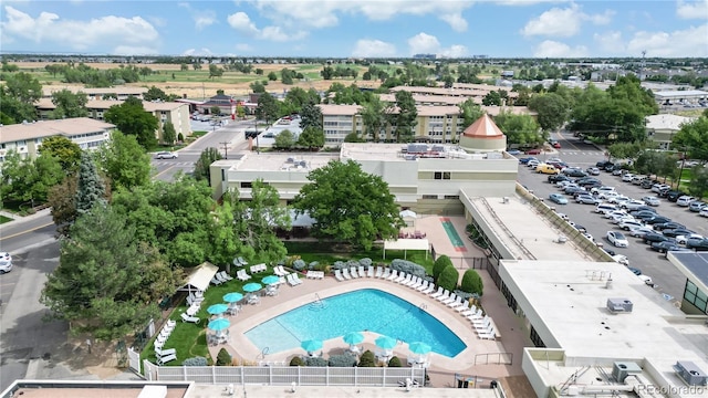 775 S Alton Way Unit 3D, Denver, CO 80247 - aerial view of a pool