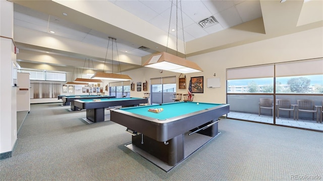 775 S Alton Way Unit 3D, Denver, CO 80247 - game room with pool table, carpet, and recessed lighting