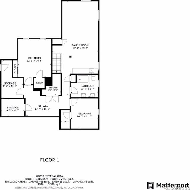3775 S Forest Way, Denver, CO 80237 - floor plan / room layout