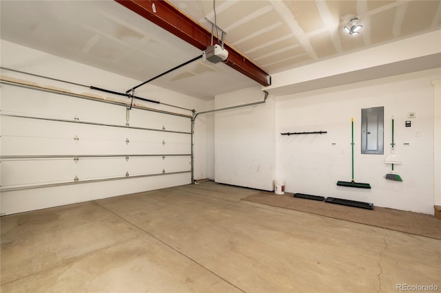 719 Saddle Ridge Cir, Granby, CO 80446 - garage featuring electric panel and a garage door opener