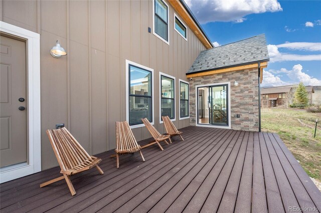 719 Saddle Ridge Cir, Granby, CO 80446 - view of wooden terrace