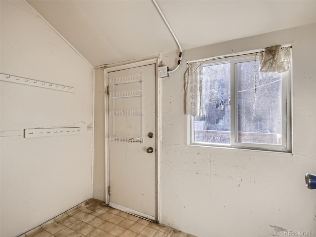 interior space with lofted ceiling