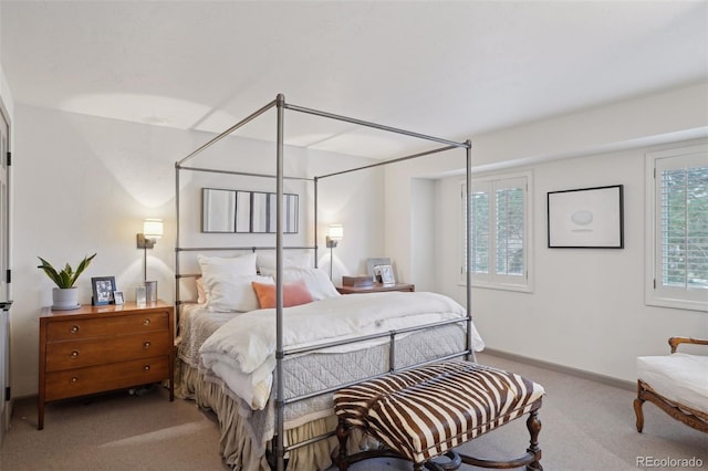 view of carpeted bedroom