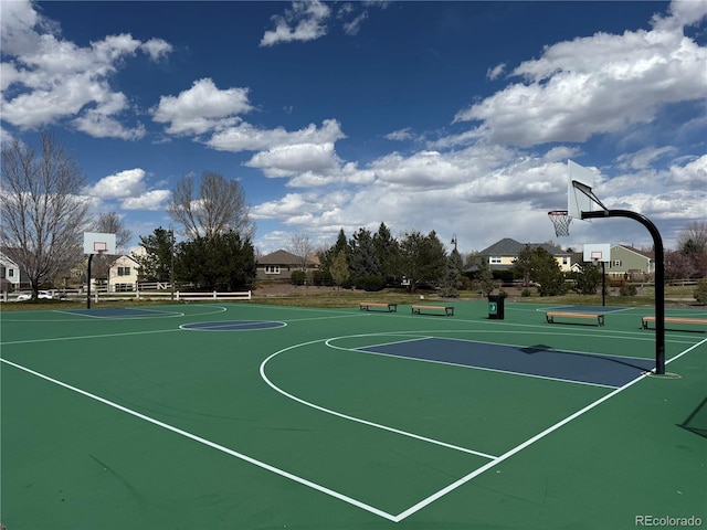 view of basketball court with community basketball court