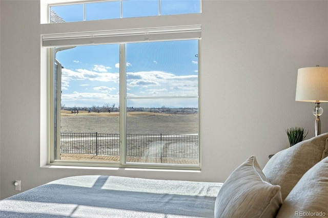 bedroom with multiple windows