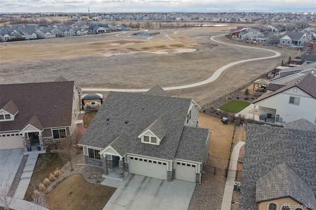 birds eye view of property featuring a residential view