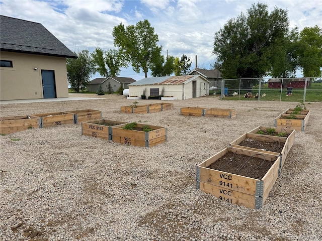 6331 County Road 32, Platteville, CO 80651 - view of yard with a vegetable garden and an outdoor structure
