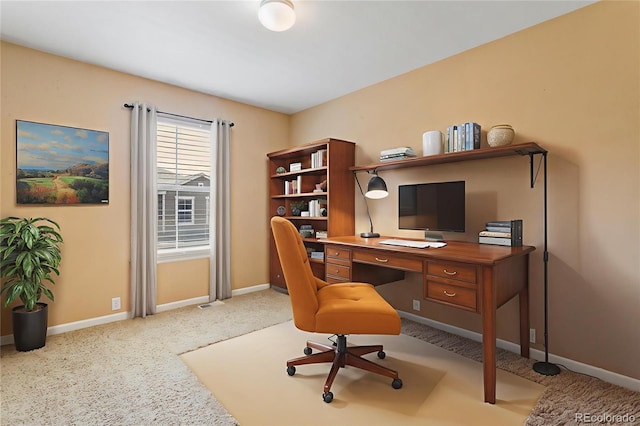 1284 Timber Run Hts, Monument, CO 80132 - home office featuring light carpet and baseboards