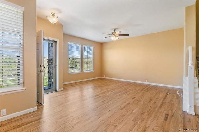 1284 Timber Run Hts, Monument, CO 80132 - spare room featuring light wood-type flooring and ceiling fan