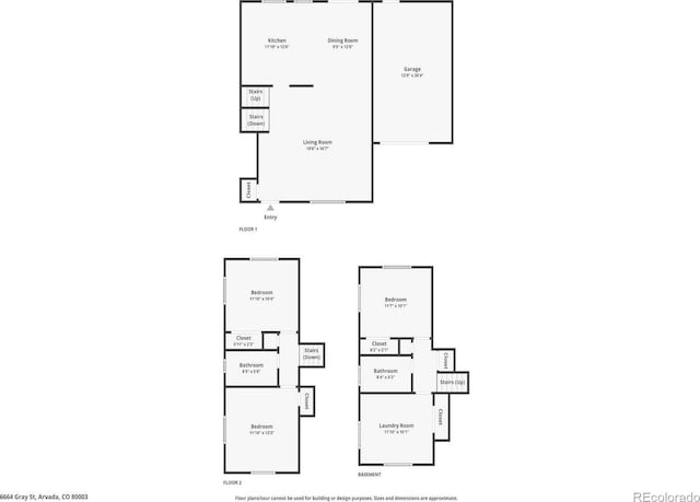 6664 Gray St, Arvada, CO 80003 - view of floor plan / room layout