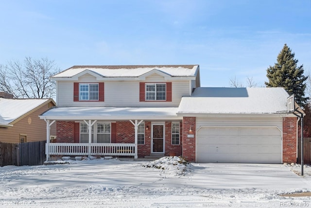 view of property with a garage