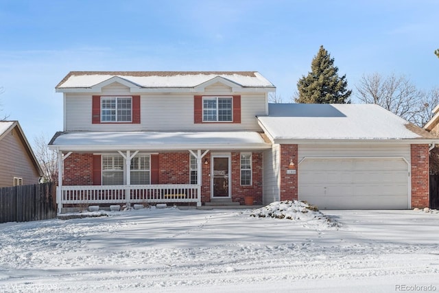 front of property featuring a garage