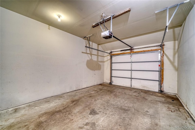 garage featuring a garage door opener