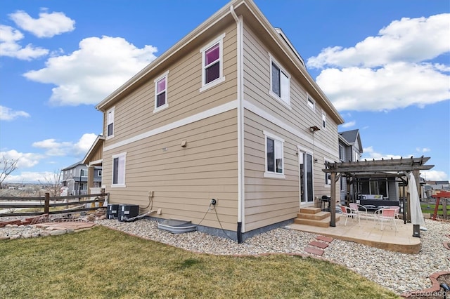 10913 Ledges Rd, Parker, CO 80134 - rear view of property with a pergola and a patio area