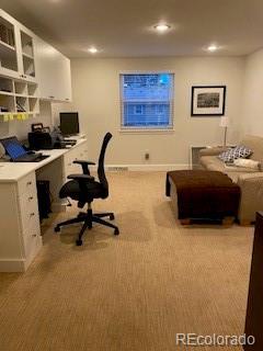 9060 E Cherry Creek S Drive E, Denver, CO 80231 - office featuring recessed lighting, baseboards, and light carpet