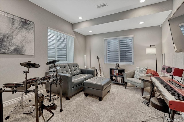 view of carpeted living room