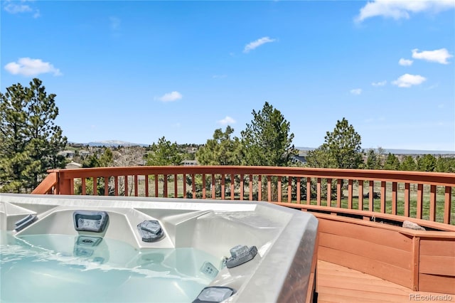 7388 S Ireland Cir, Centennial, CO 80016 - deck featuring a hot tub