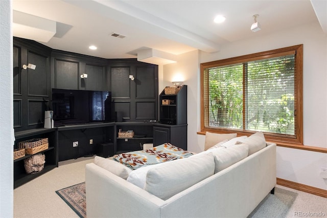 3935 Pierson St, Wheat Ridge, CO 80033 - living room featuring carpet flooring and recessed lighting
