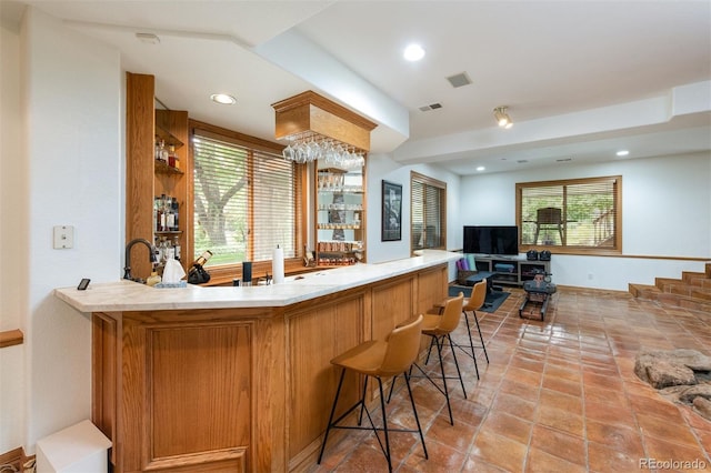 3935 Pierson St, Wheat Ridge, CO 80033 - indoor wet bar featuring recessed lighting