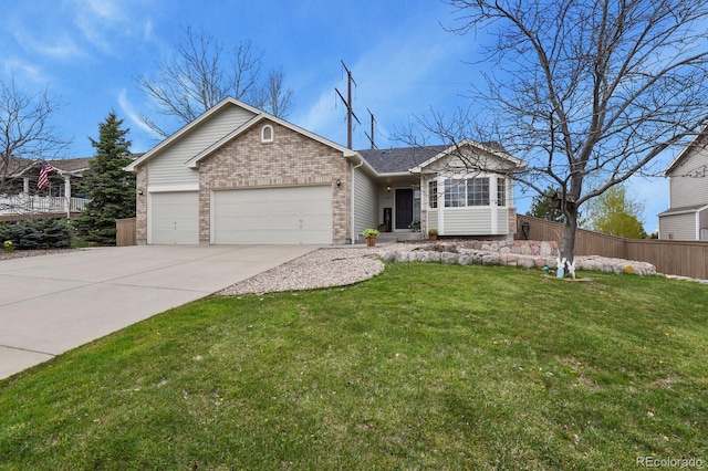 1457 Rosedale St, Castle Rock, CO 80104 - single story home featuring an attached garage, brick siding, and driveway