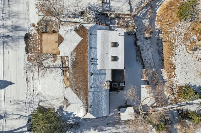 view of snowy aerial view