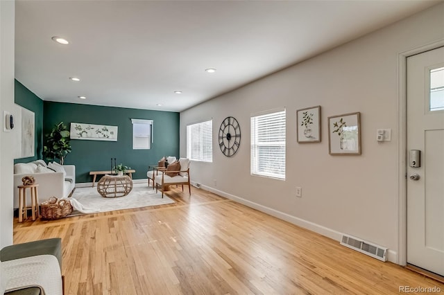 1060 Grove St, Denver, CO 80204 - living area featuring recessed lighting and wood finished floors