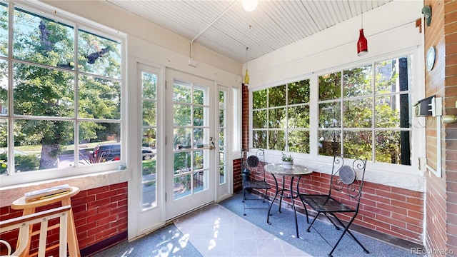 view of sunroom