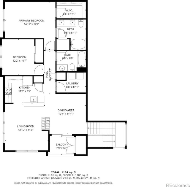 7130 Simms St Unit 206, Arvada, CO 80004 - property floor plan