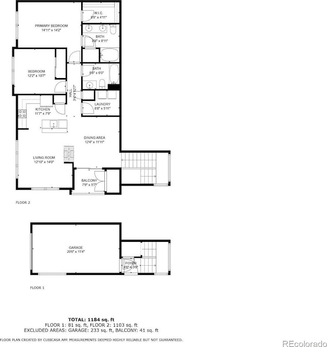 7130 Simms St Unit 206, Arvada, CO 80004 - property floor plan