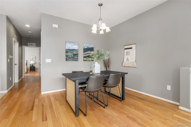 7130 Simms St Unit 206, Arvada, CO 80004 - dining space with a chandelier, light wood-style flooring, and recessed lighting