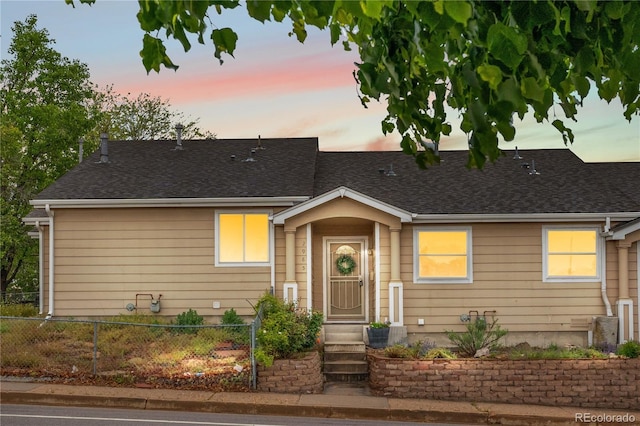 2985 W 46th Ave, Denver, CO 80211 - view of front of property with fence and roof with shingles