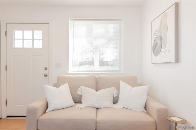 interior space with wood finished floors