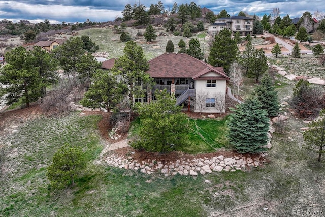 view of subject property