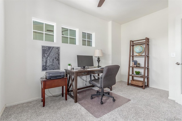 16694 Miners Way, Broomfield, CO 80023 - office area with carpet floors and ceiling fan