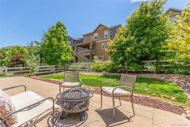16694 Miners Way, Broomfield, CO 80023 - view of patio featuring a fire pit
