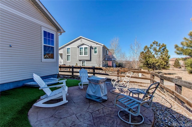 view of patio / terrace with fence