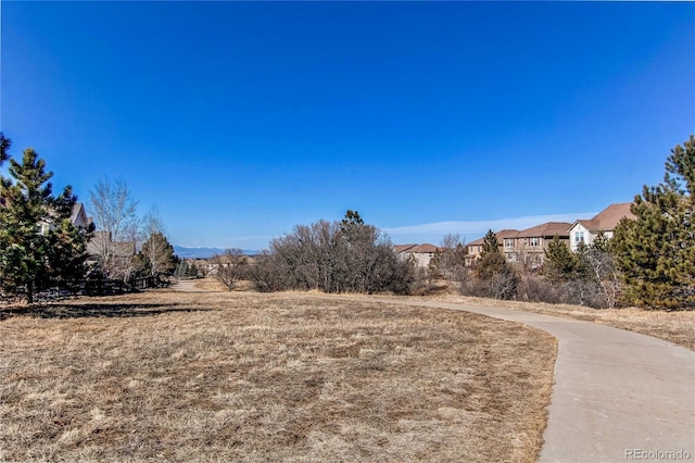 view of yard featuring a residential view