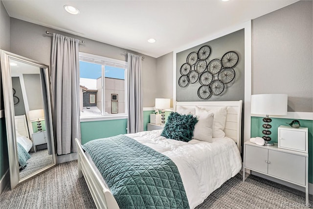 bedroom featuring recessed lighting