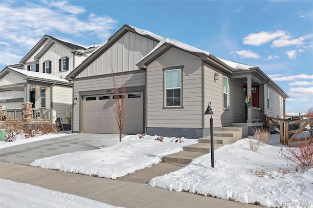 view of front of home featuring a garage