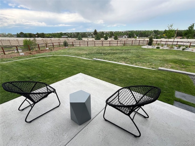 6736 S Flanders Ct, Aurora, CO 80016 - view of yard featuring a patio area and a view of rural / pastoral area