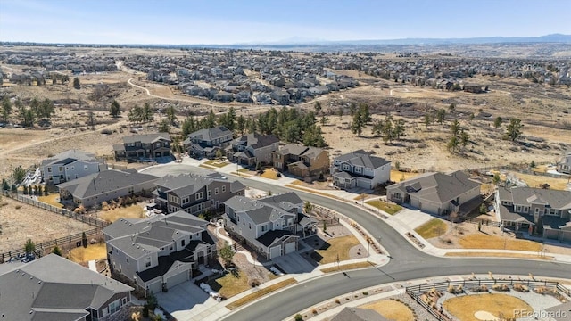 bird's eye view featuring a residential view