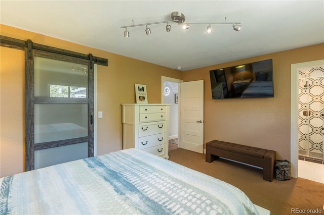 6760 S Depew St, Littleton, CO 80128 - bedroom featuring carpet and a barn door