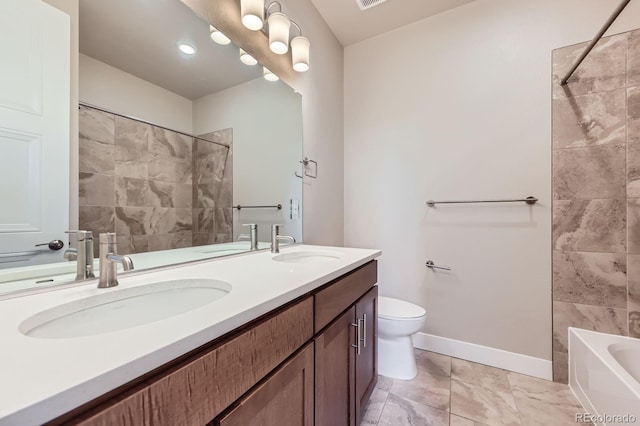 9436 E 57h Ave, Denver, CO 80238 - full bath with double vanity and shower / washtub combination