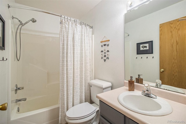 2045 Parkwood Dr, Johnstown, CO 80534 - bathroom with toilet, shower / bath combination with curtain, and vanity