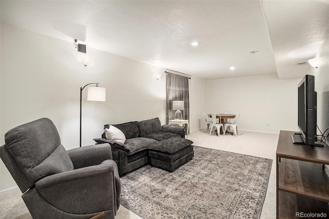 2045 Parkwood Dr, Johnstown, CO 80534 - living area featuring carpet floors and recessed lighting