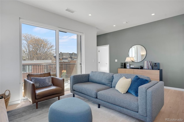 1300 N Ogden St Unit 304, Denver, CO 80218 - living area featuring recessed lighting and light wood-type flooring