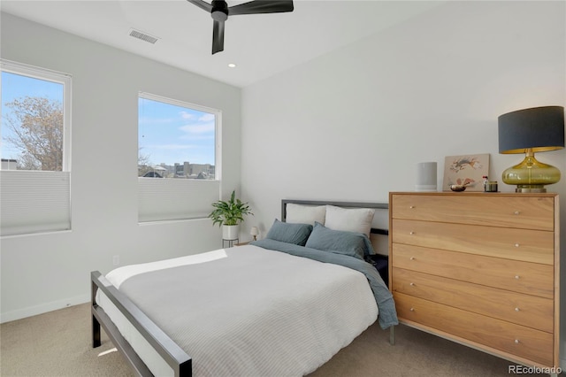 1300 N Ogden St Unit 304, Denver, CO 80218 - carpeted bedroom featuring baseboards and a ceiling fan