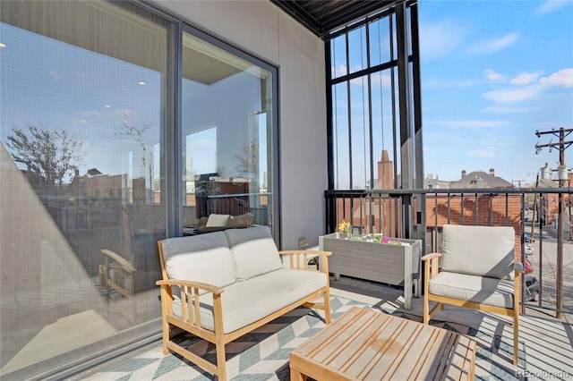1300 N Ogden St Unit 304, Denver, CO 80218 - balcony with outdoor lounge area
